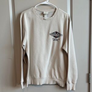 H&M Men's Cream Crewneck Sweater